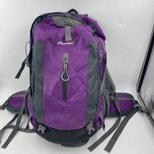 OutdoorMaster Hiking Backpacking 50L Travel Carry-On Waterproof Cover Purple